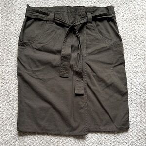 🟢 5/$25 Vintage 90s Ann Taylor | Cotton Paperbag Wrap Skirt | Size S